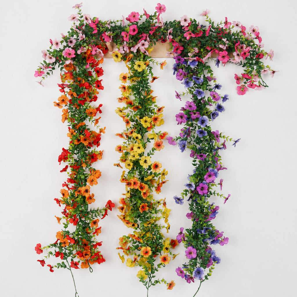 EVERIVELLE 132-Bloom Artificial Violet Flower Garland