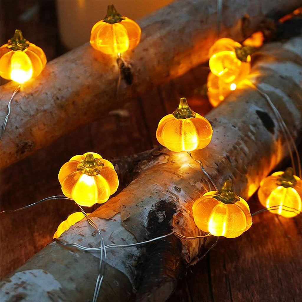 001 3D pumpkin LED string lights hero