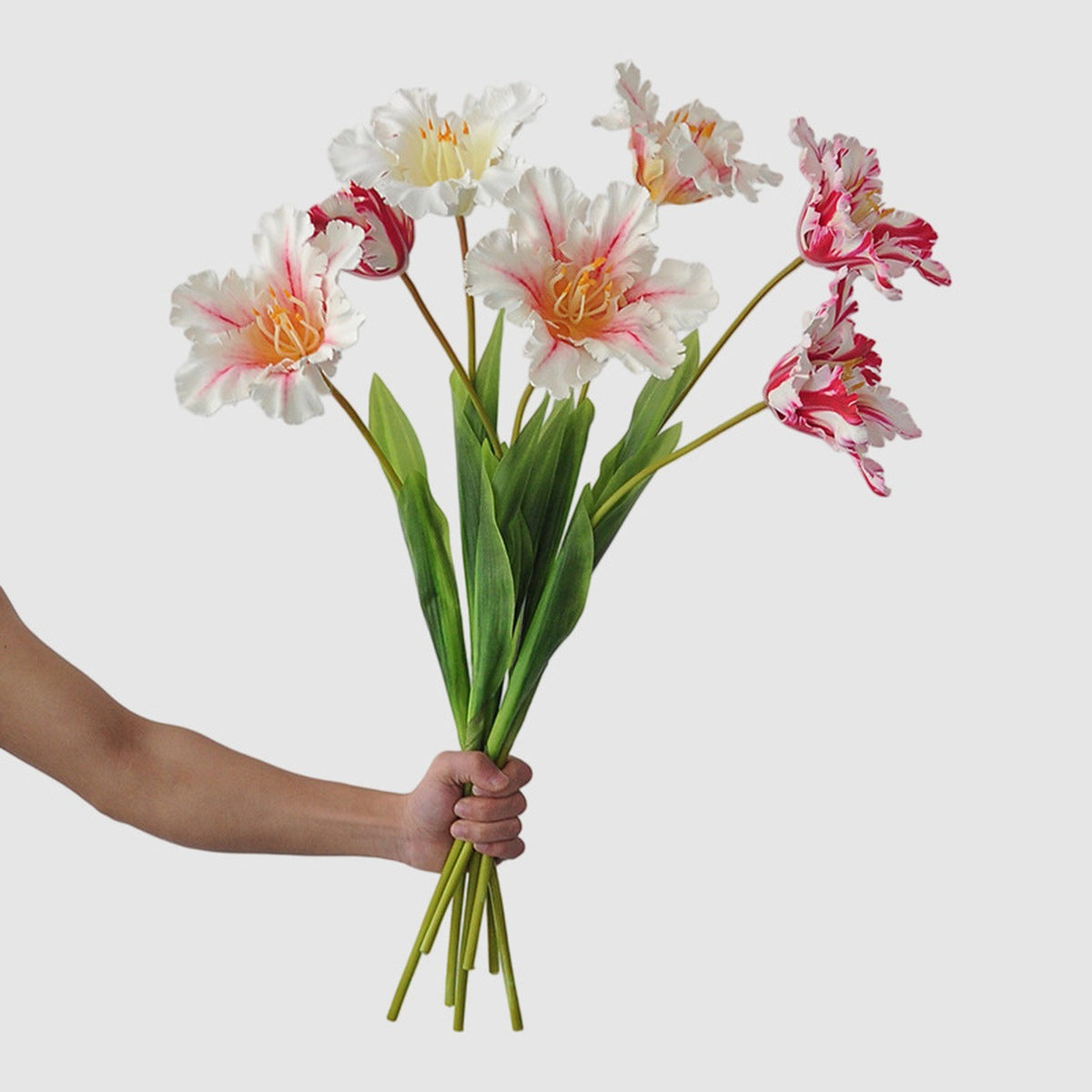 EVERIVELLE 27.6-Inch Open Parrot Artificial Tulip Stem