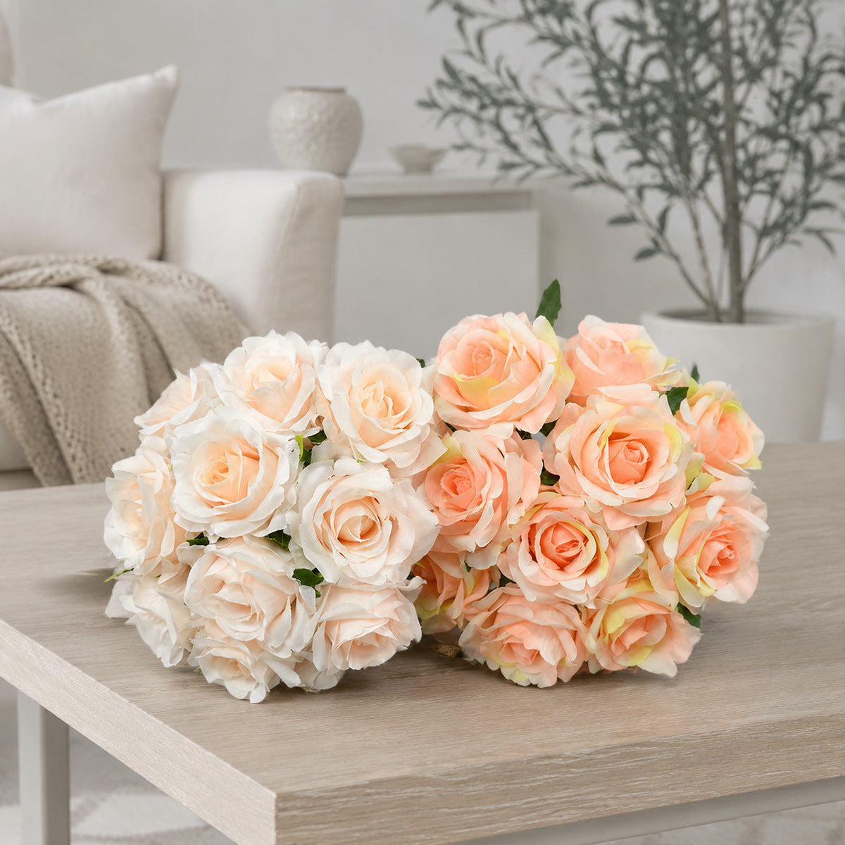 EVERIVELLE 11-Head Artificial Rose Bouquet