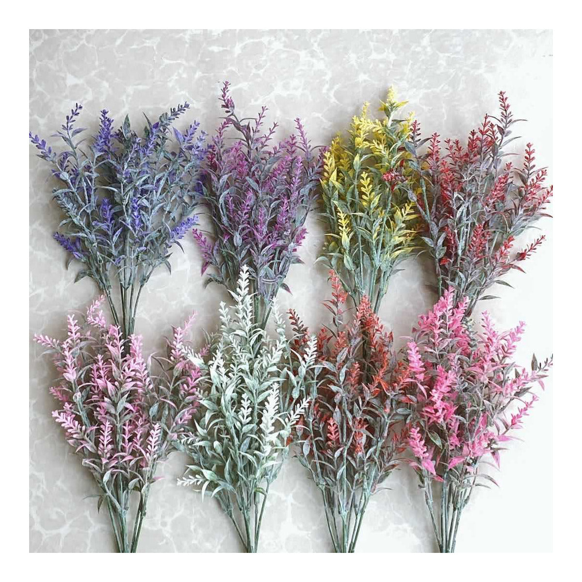 EVERIVELLE Flocked Artificial Heather & Lavender Bouquet