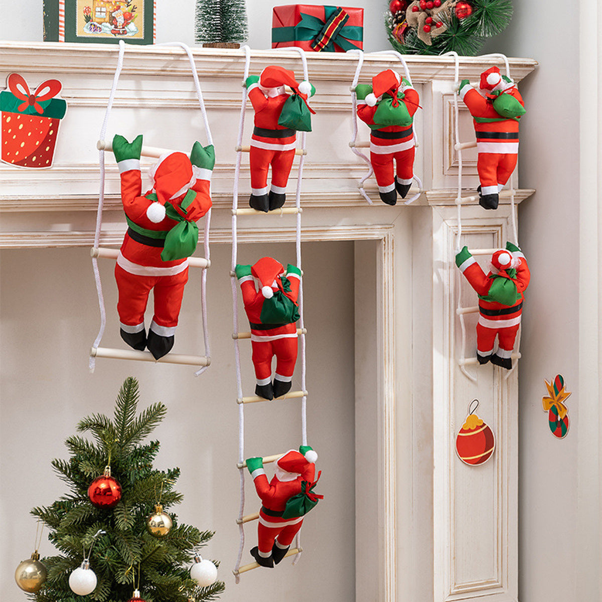 001 static climbing santa hanging decoration hero