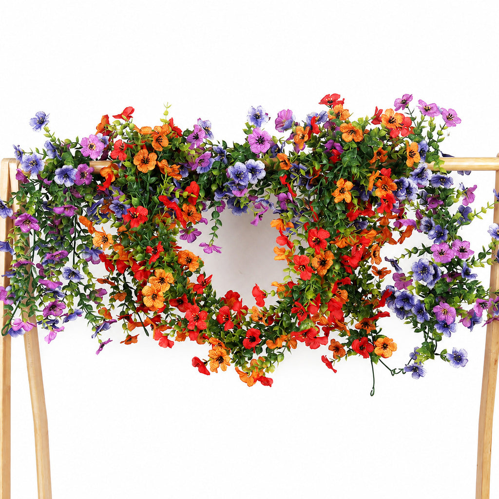 EVERIVELLE 132-Bloom Artificial Violet Flower Garland