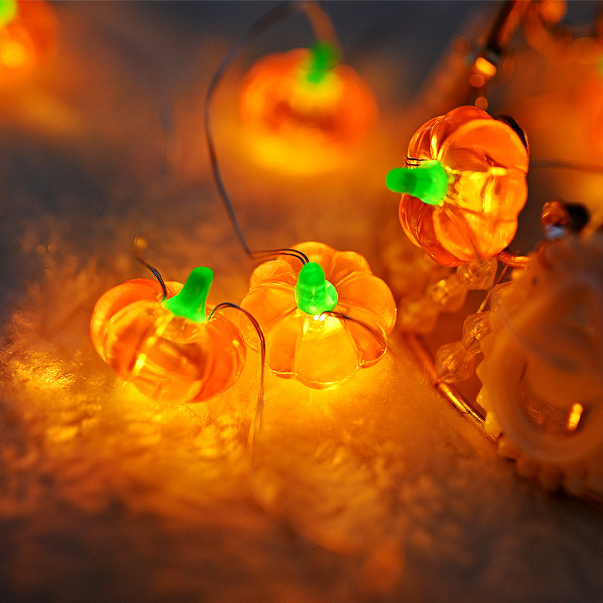 002 3D pumpkin LED string lights image