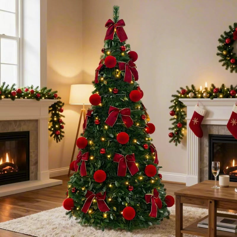 Pre-Decorated Collapsible Pull-Up Christmas Tree — 002 cct effect