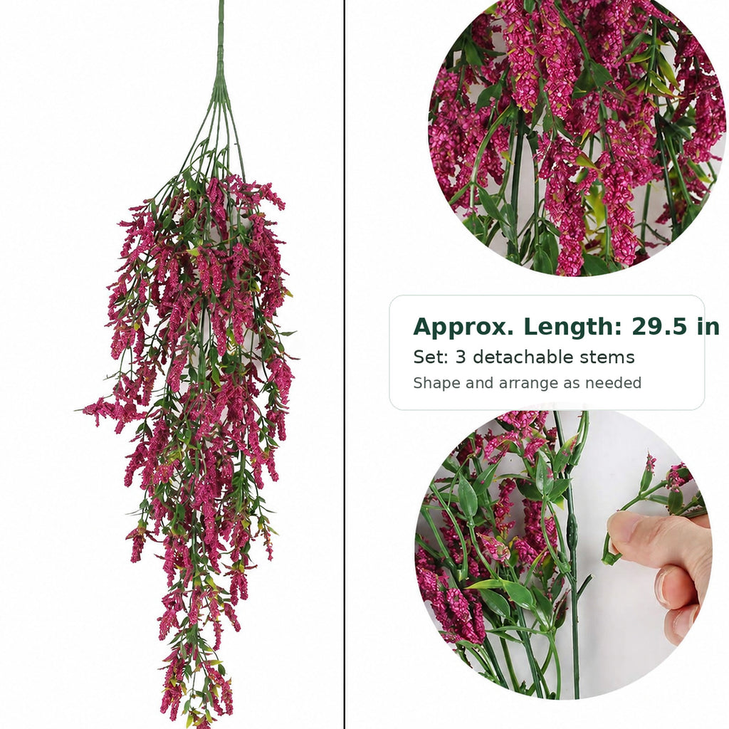 EVERIVELLE Hanging Artificial Lavender Floral Swag