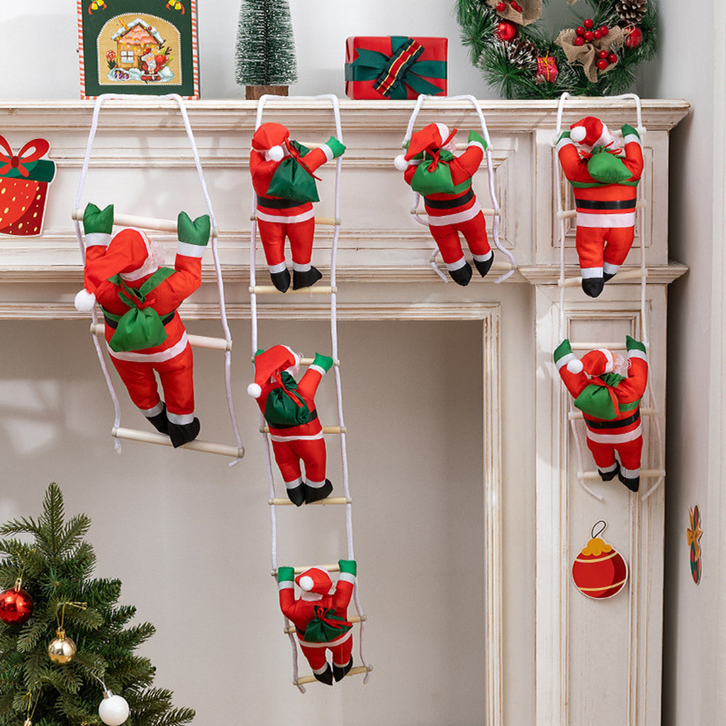 002 static climbing santa hanging decoration image