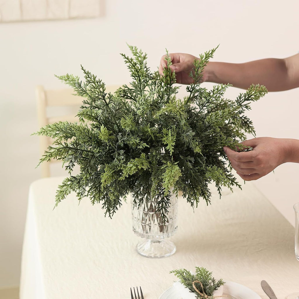 EVERIVELLE 12-Piece Real-Touch Artificial Cedar Branch Set