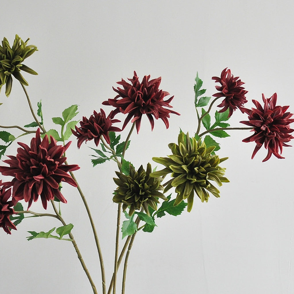 EVERIVELLE 27.6-Inch Two-Head Real-Touch Artificial Dahlia Stem