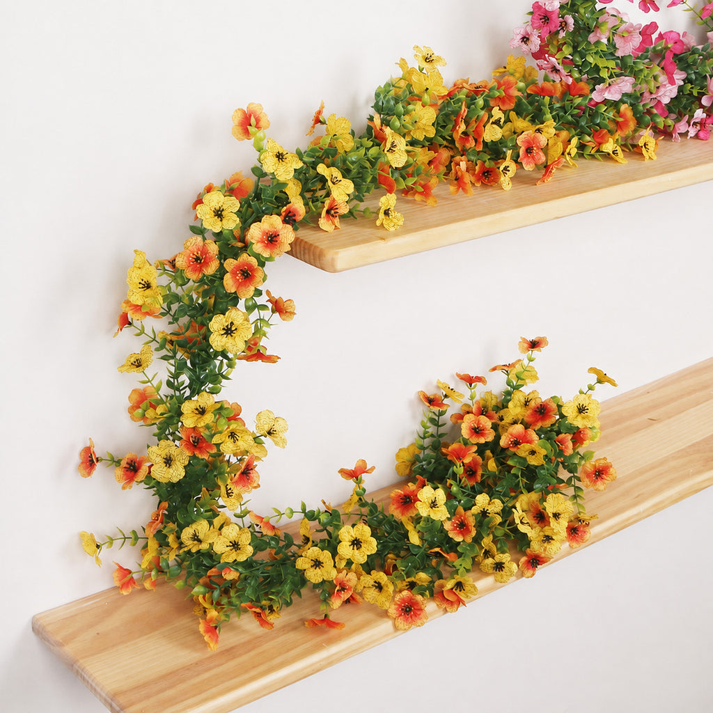 EVERIVELLE 132-Bloom Artificial Violet Flower Garland