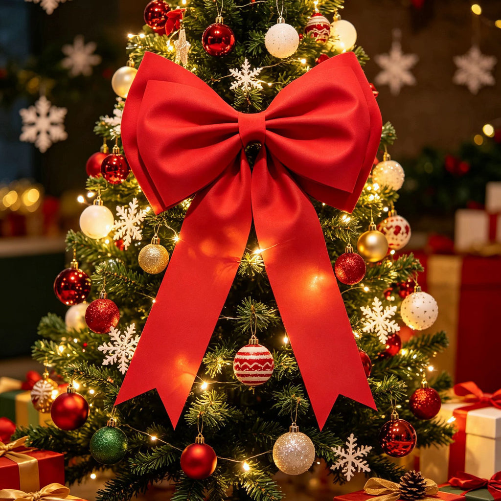 Oversized Red Christmas Bow — 004 bow effect