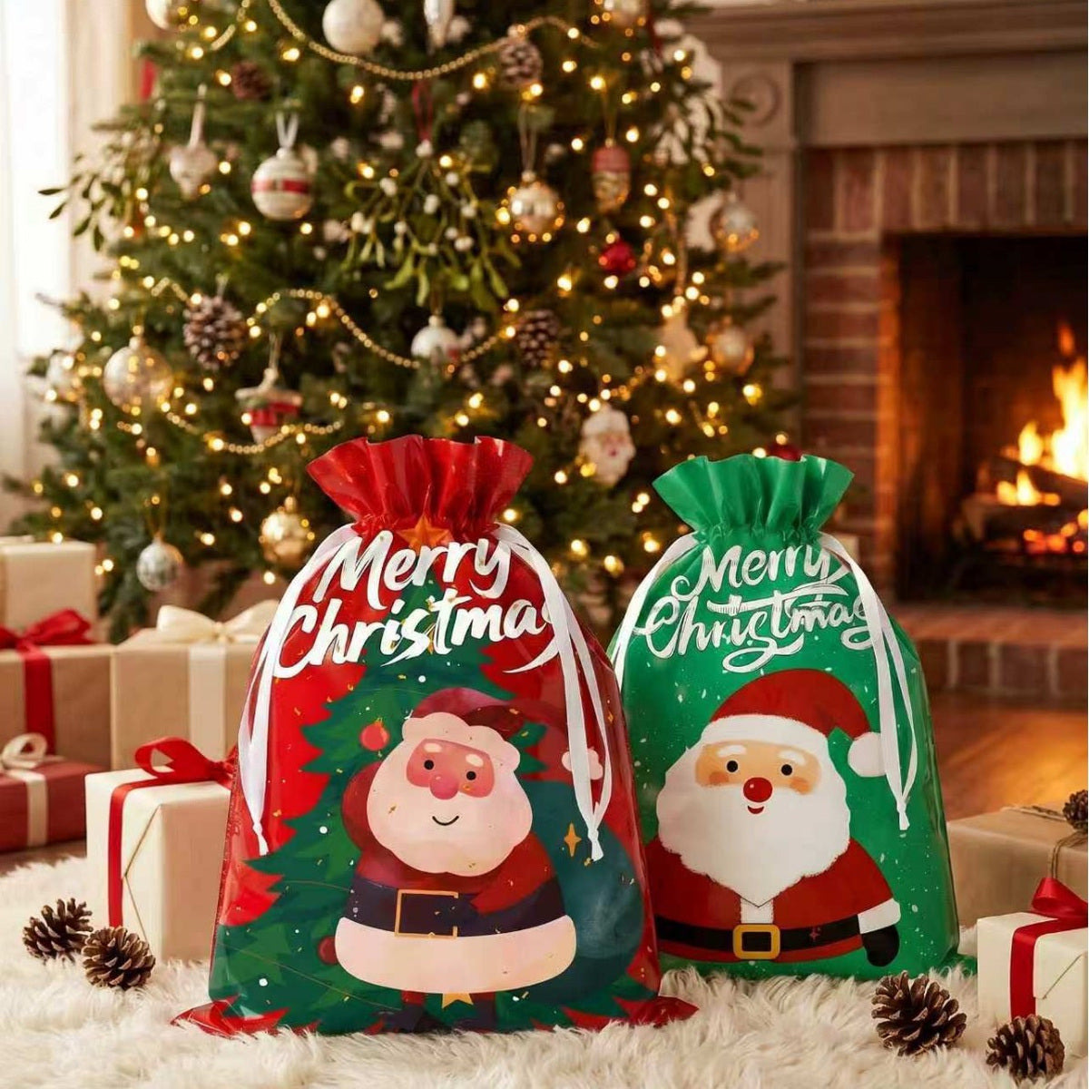 EVERIVELLE Christmas Drawstring Gift Bag Collection