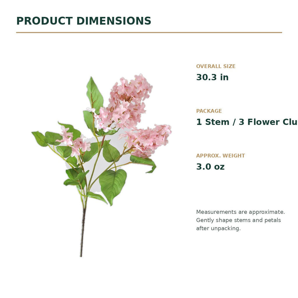 EVERIVELLE Three-Branch Artificial Lilac Stem