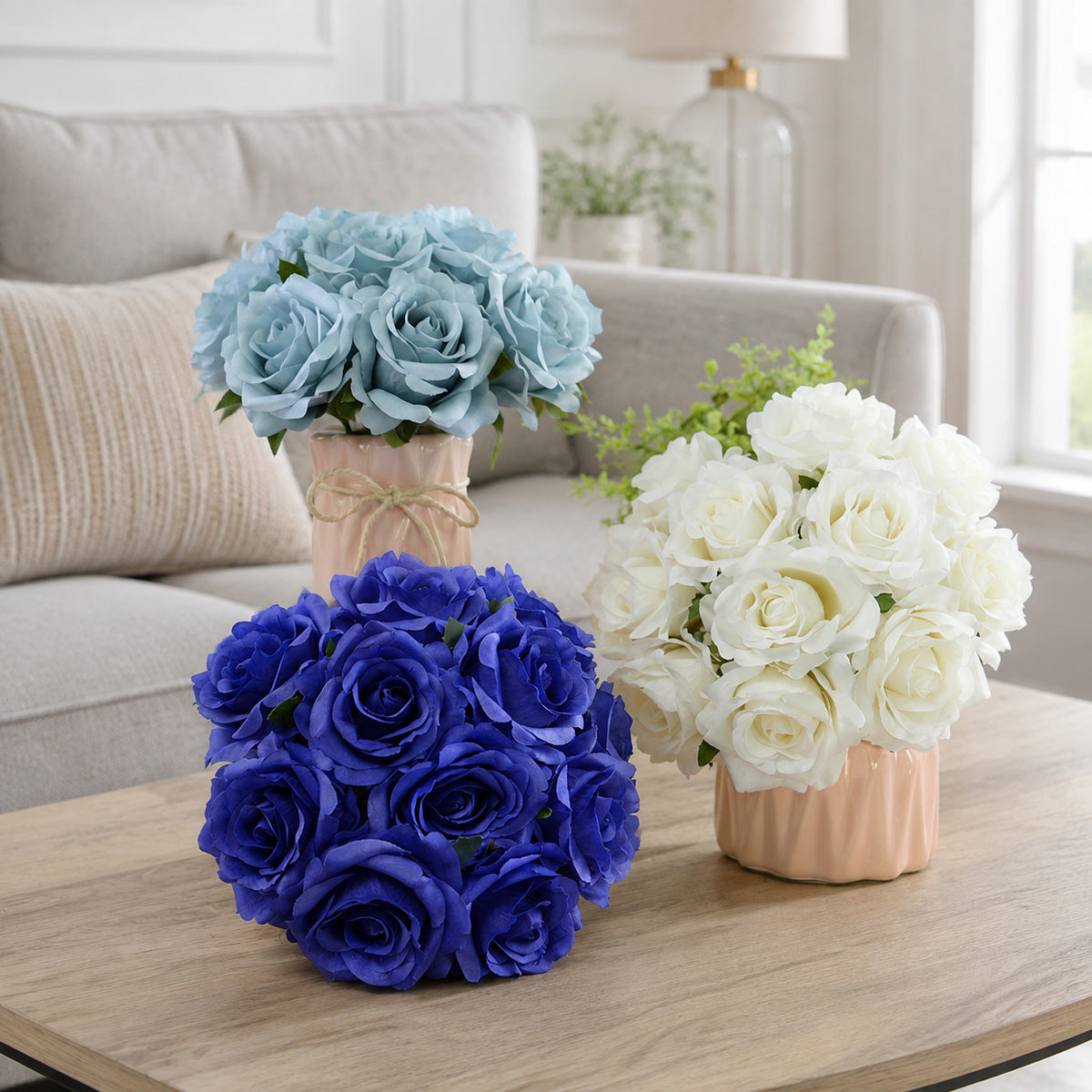 EVERIVELLE 11-Head Artificial Rose Bouquet