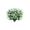 EVERIVELLE Outdoor Artificial Camellia & Eucalyptus Flower Bush