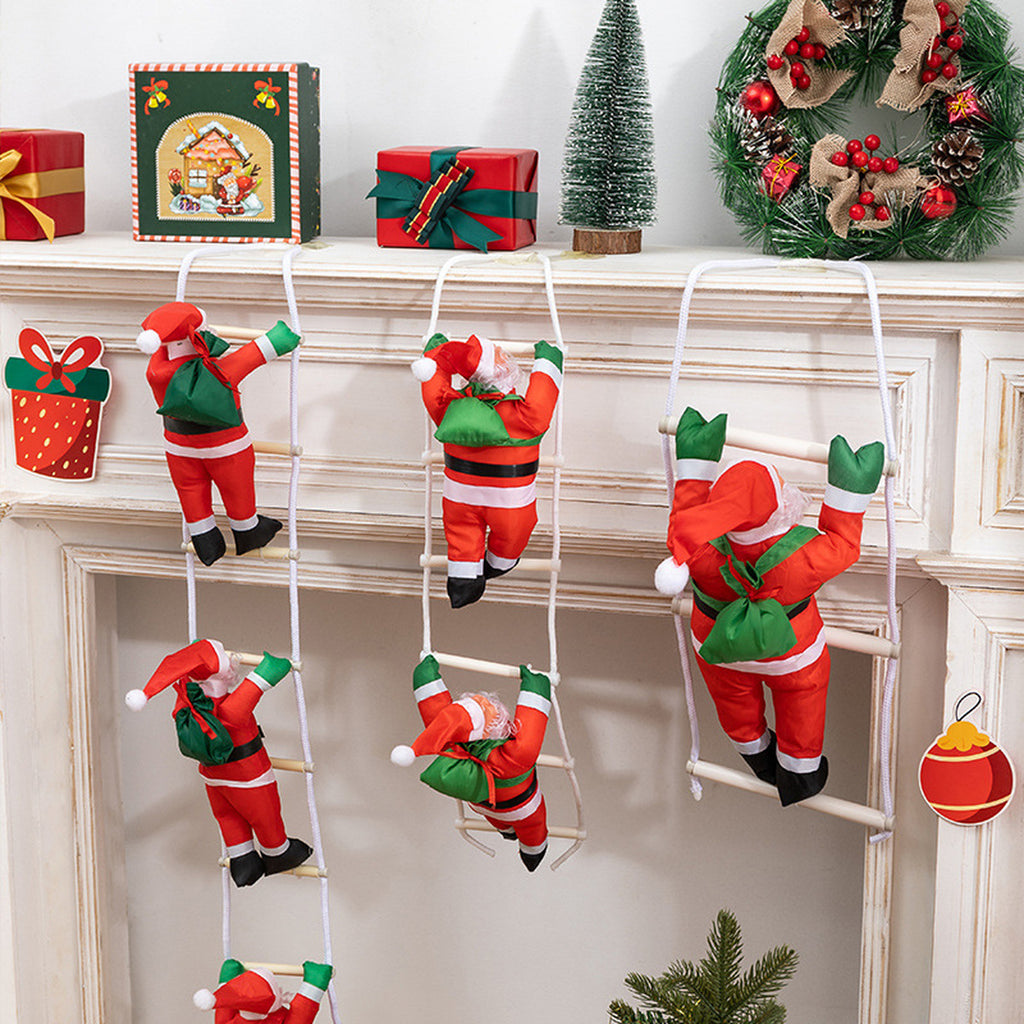 004 static climbing santa hanging decoration image