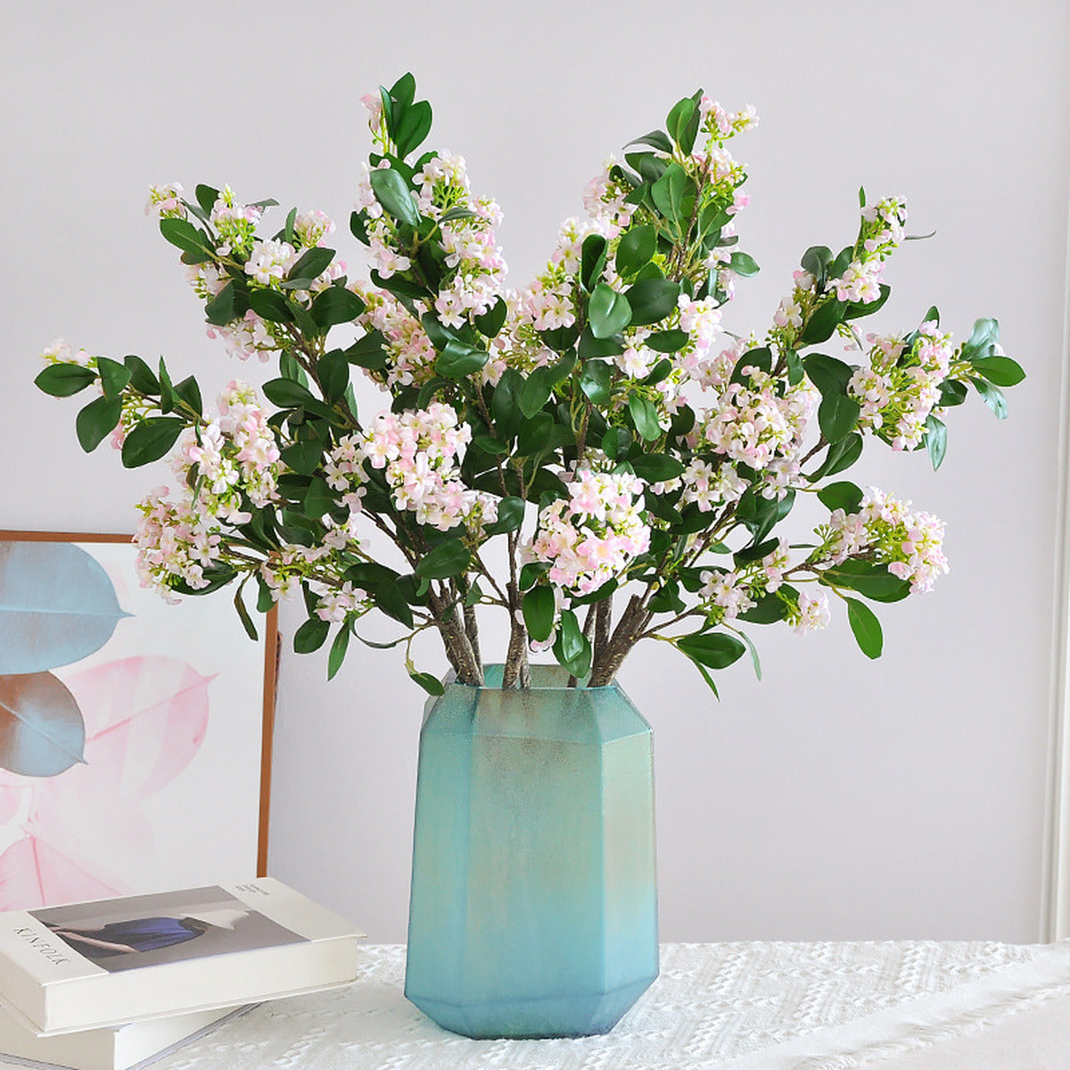 EVERIVELLE 28.7-Inch Artificial Orange Jasmine Blossom Branch