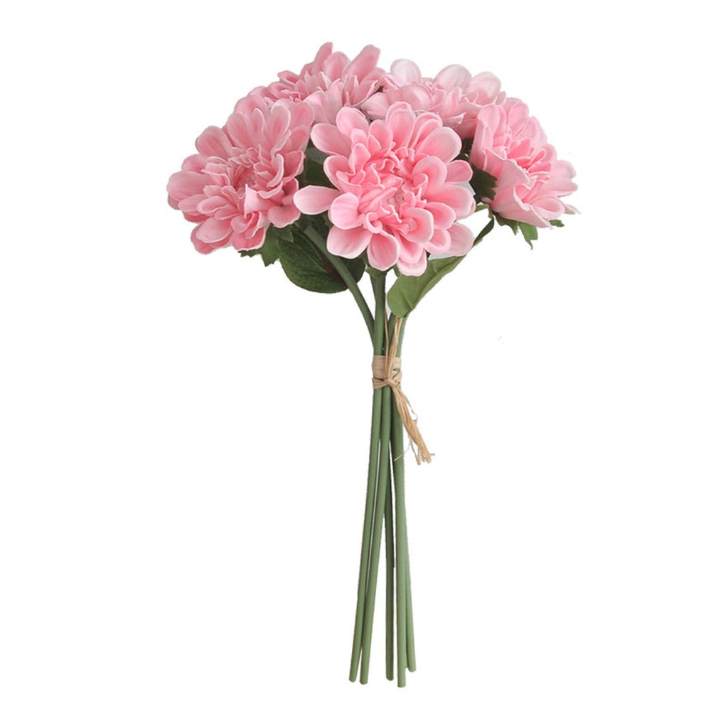 EVERIVELLE 13-Inch Five-Stem PU Chrysanthemum Bouquet
