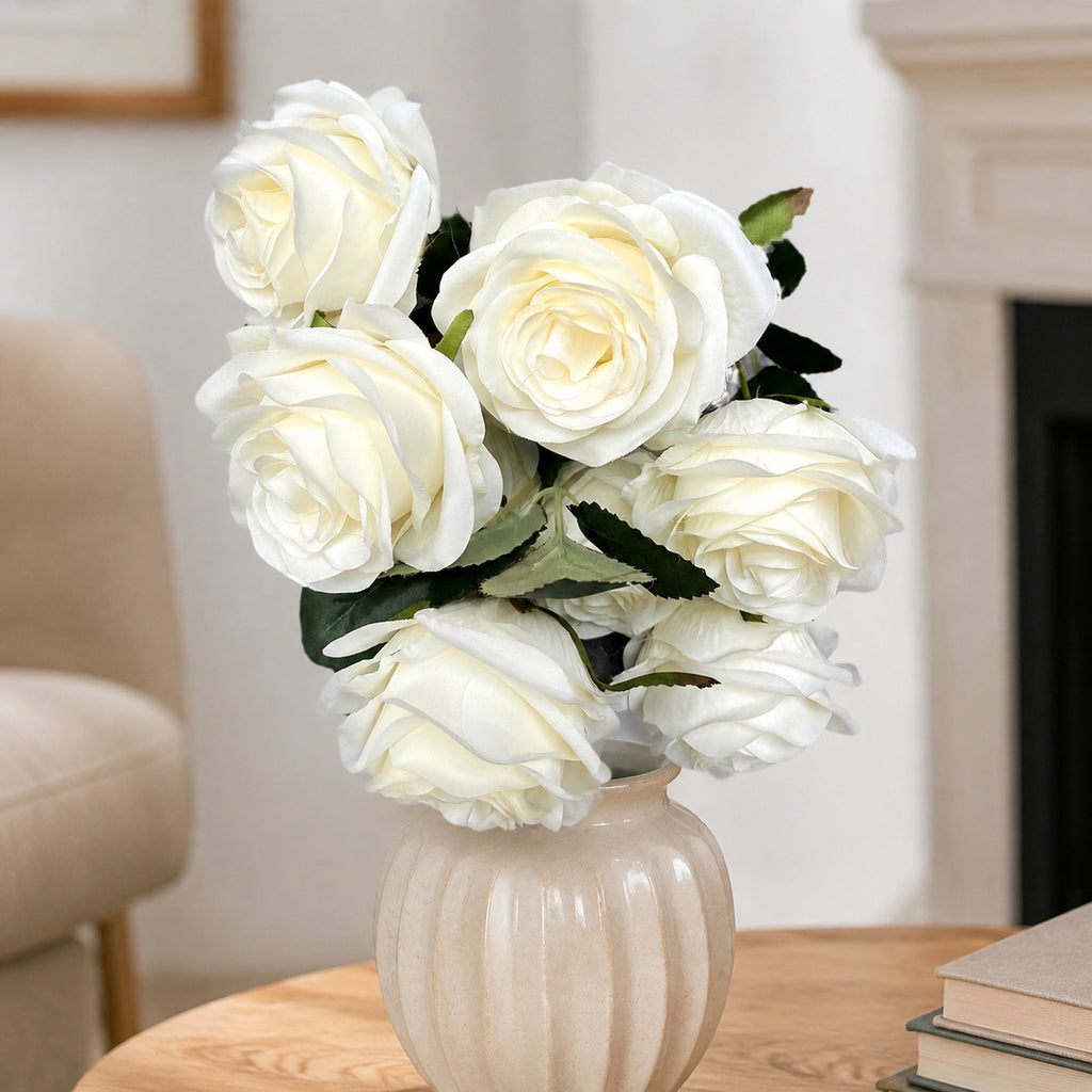 EVERIVELLE Multi-Head Artificial Rose Stem