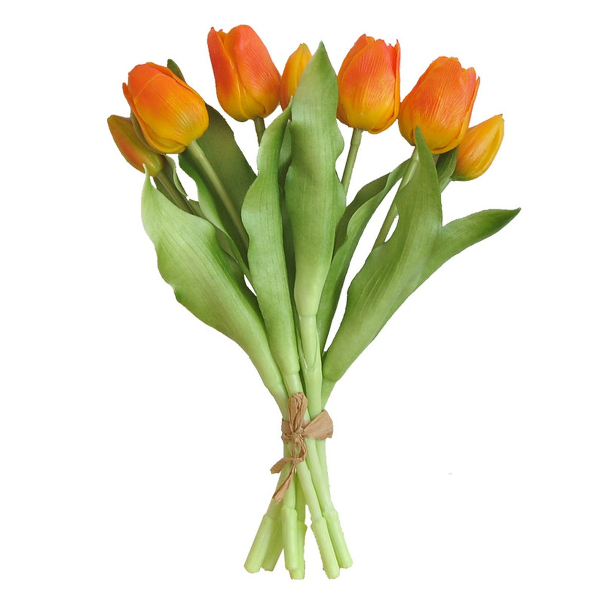 EVERIVELLE 12.2-Inch Seven-Head Soft-Touch Tulip Bouquet