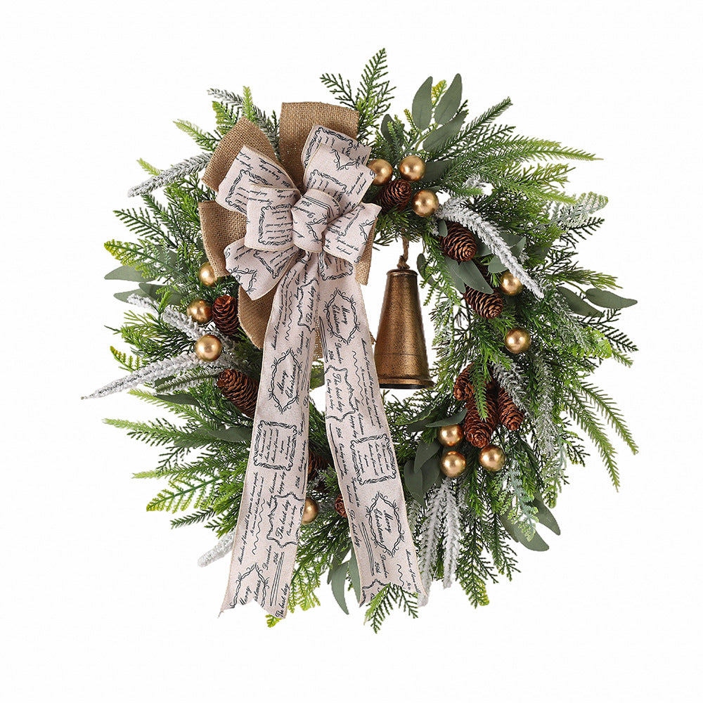 Pinecone & Bell Christmas Wreath — 005 pbw effect