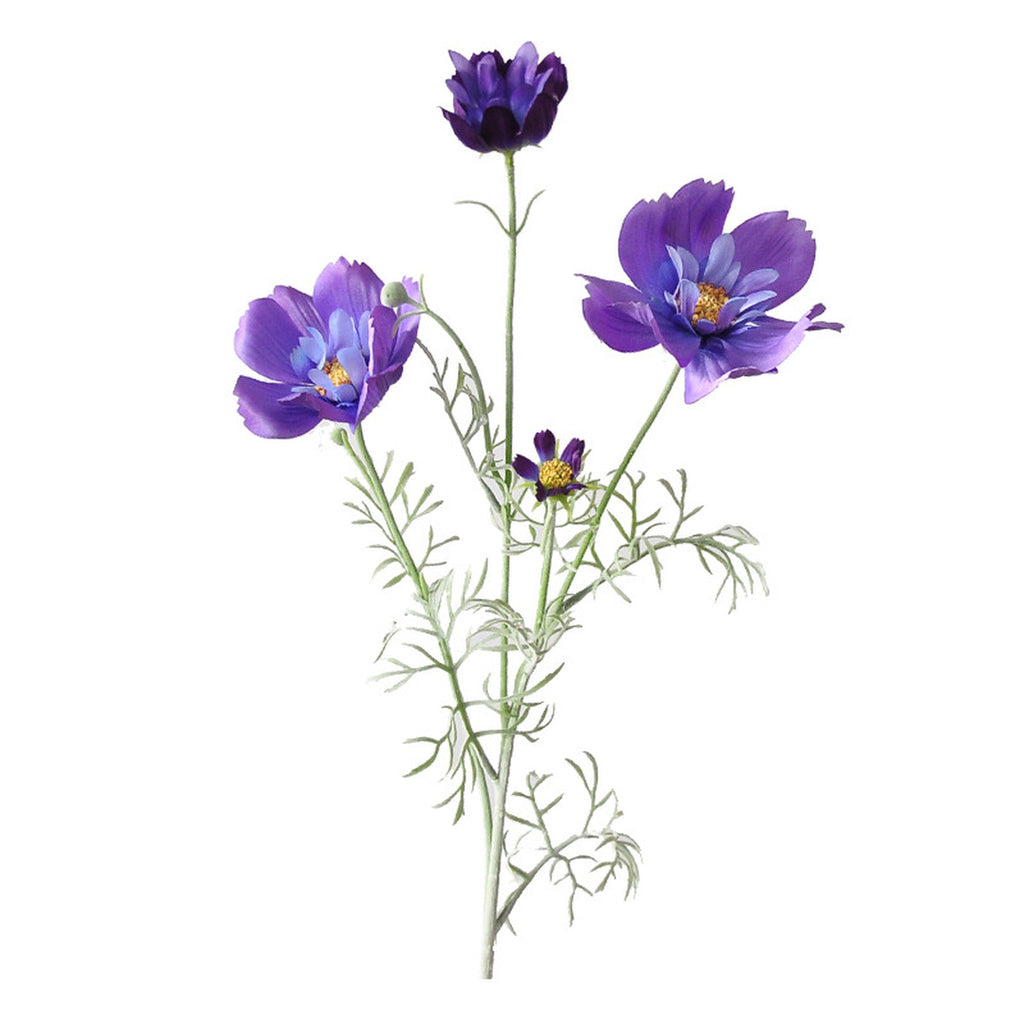 EVERIVELLE 30.7-Inch Flocked Artificial Queen Cosmos Stem