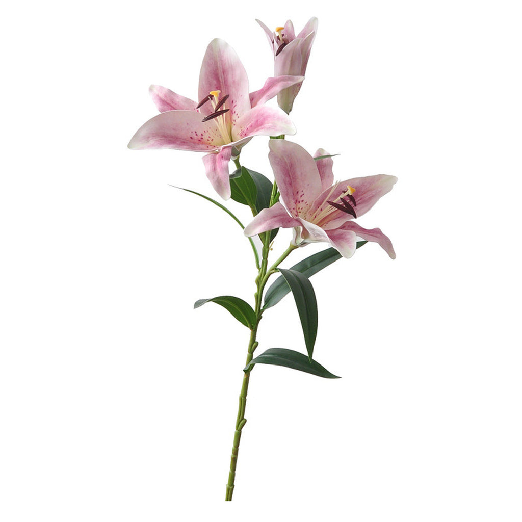 EVERIVELLE 34.3-Inch Three-Head EVA Artificial Lily Stem