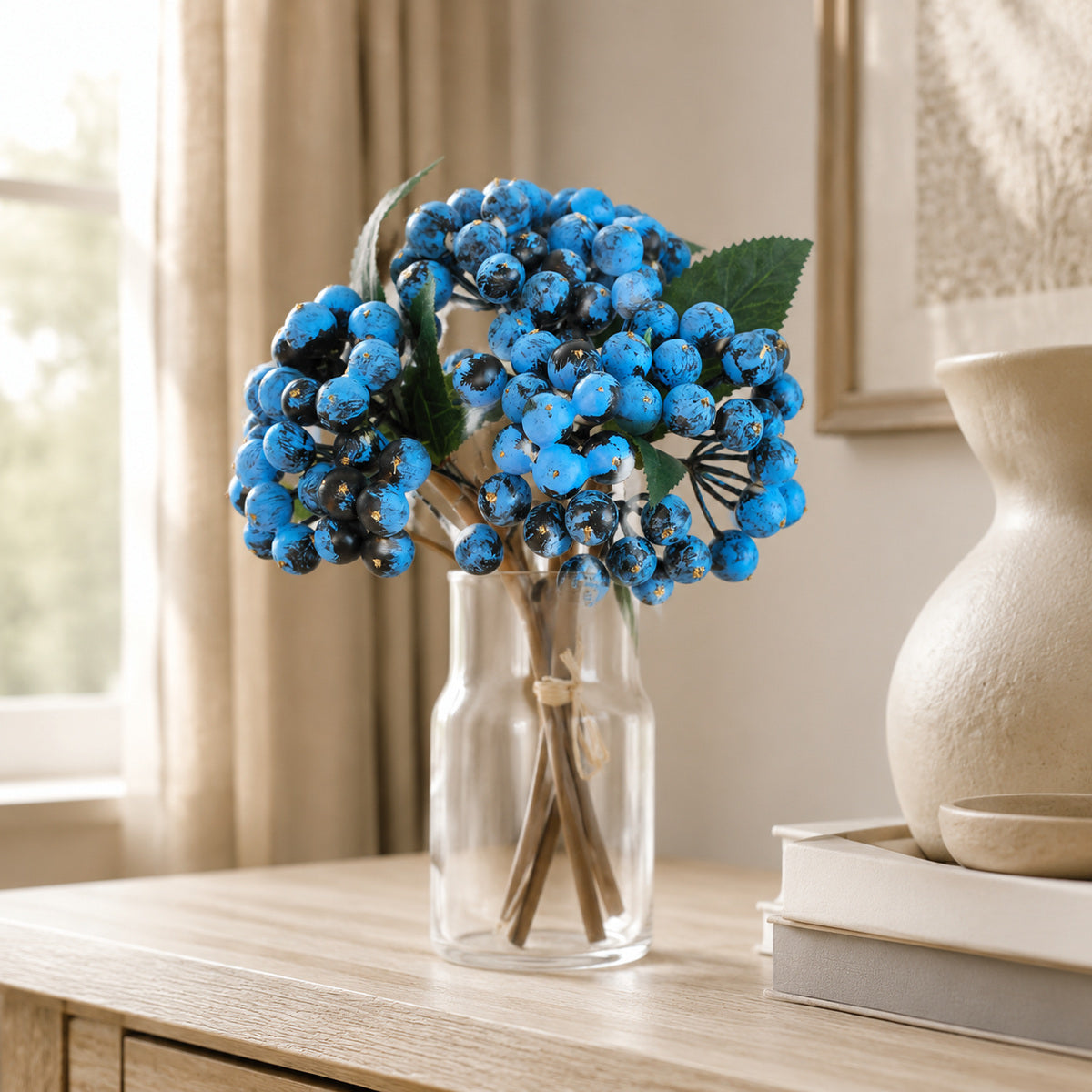 EVERIVELLE 10.2-Inch Three-Branch Artificial Berry Bundle