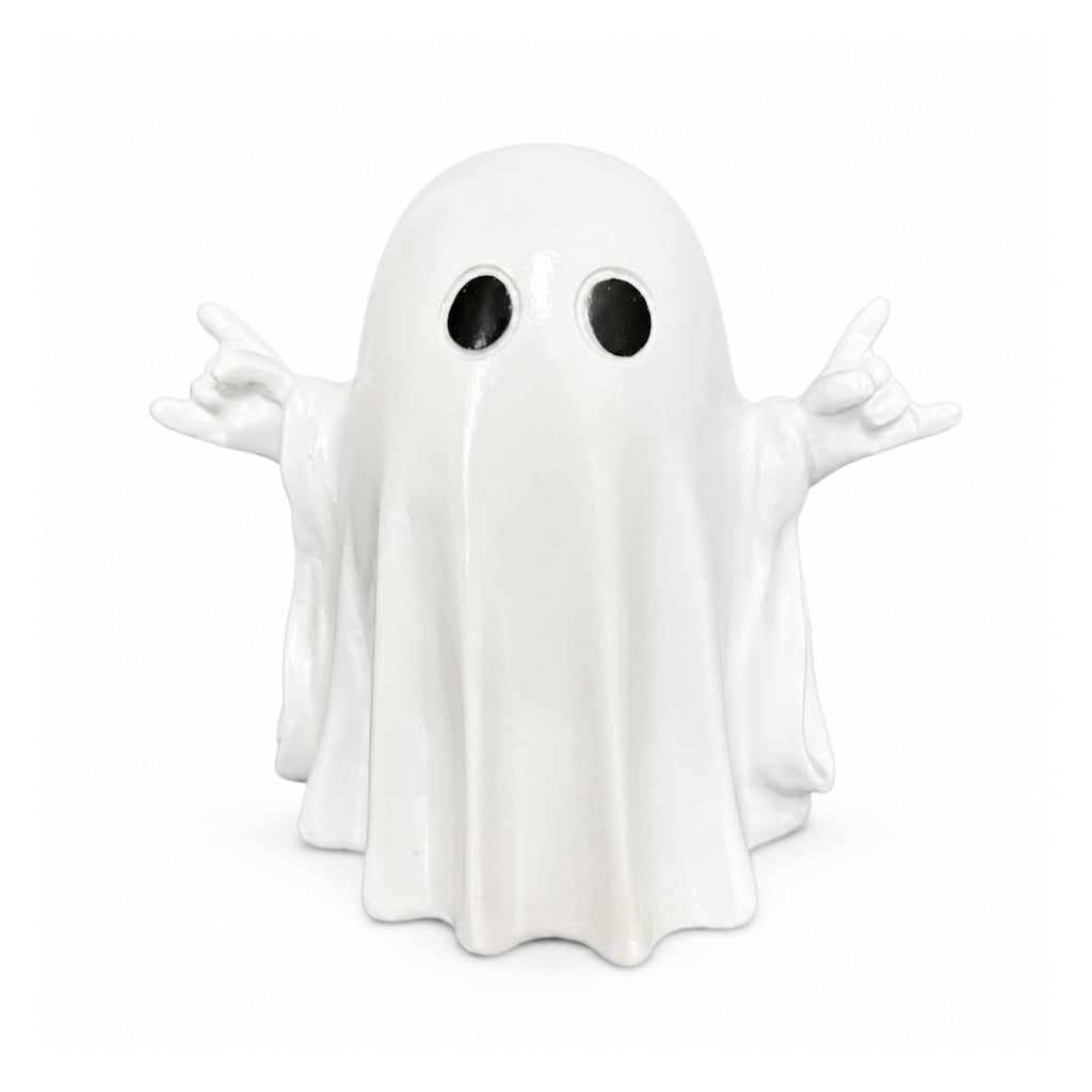 008 cute halloween ghost figurine collection white sad ghost