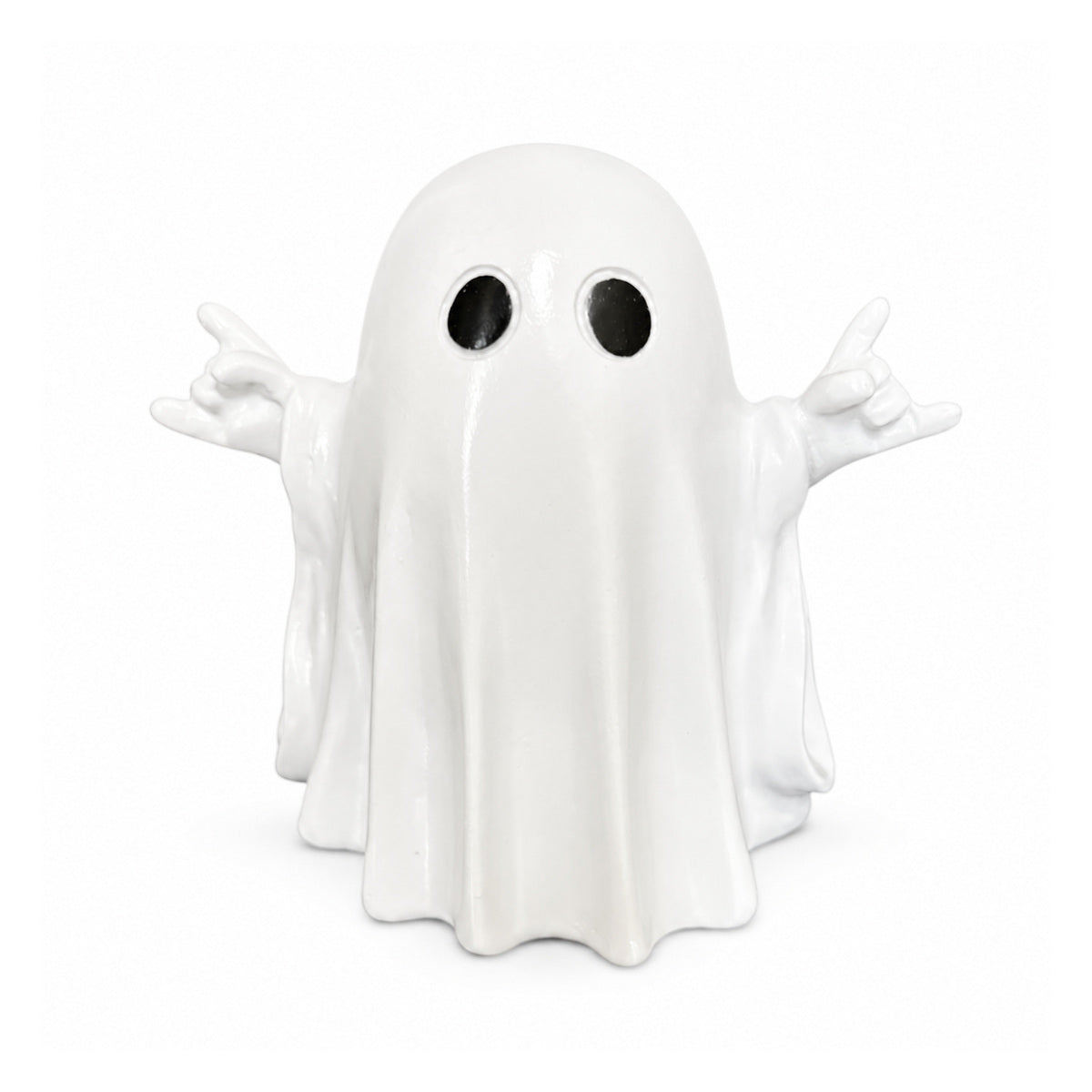 008 cute halloween ghost figurine collection white sad ghost