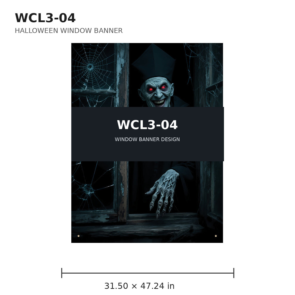 008 halloween window banner collection wcl3