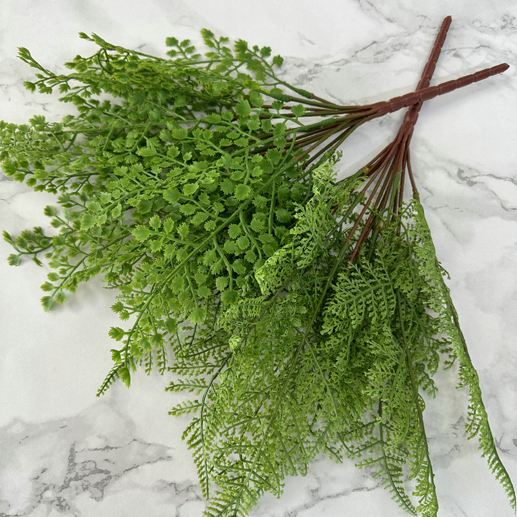 EVERIVELLE 13-Branch Artificial Fern Greenery Bush