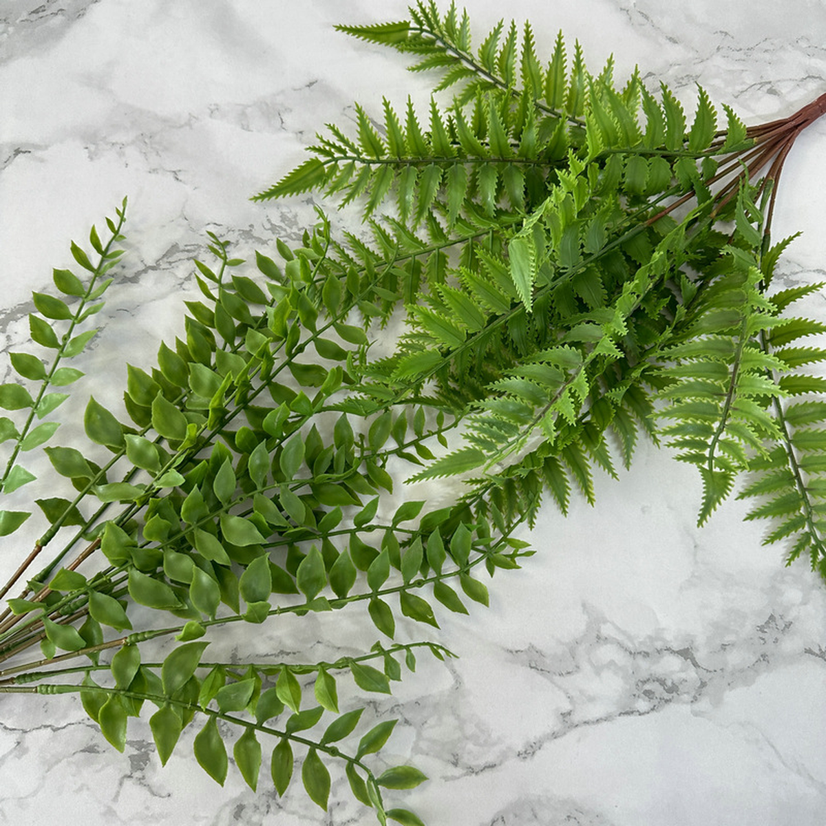 EVERIVELLE 13-Branch Artificial Fern Greenery Bush