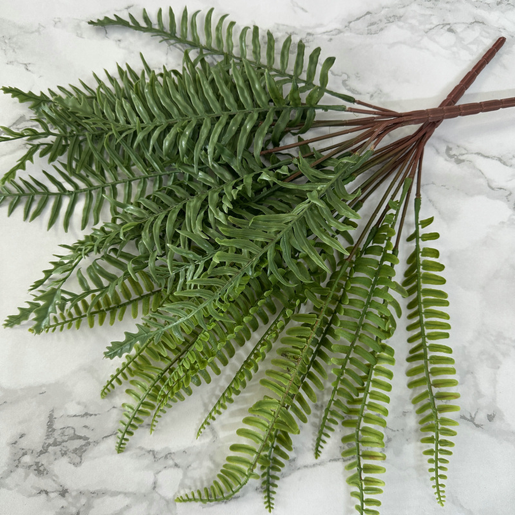 EVERIVELLE 13-Branch Artificial Fern Greenery Bush