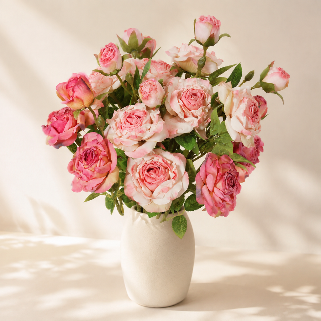 Vintage Artificial Rose Spray   Classic Floral Décor | EVERIVELLE artificial flowers and garden décor