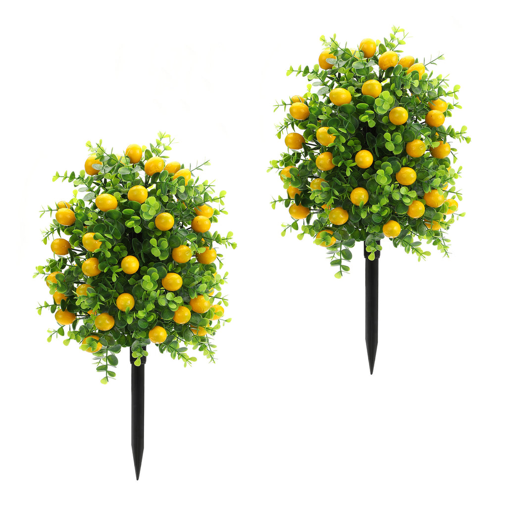 EVERIVELLE Artificial Lemon Tree Garden Stake