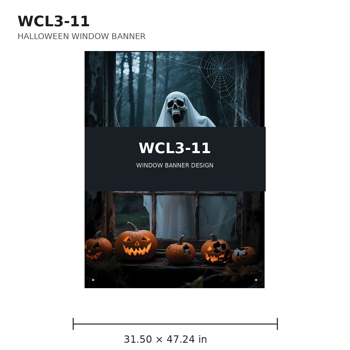 015 halloween window banner collection wcl3