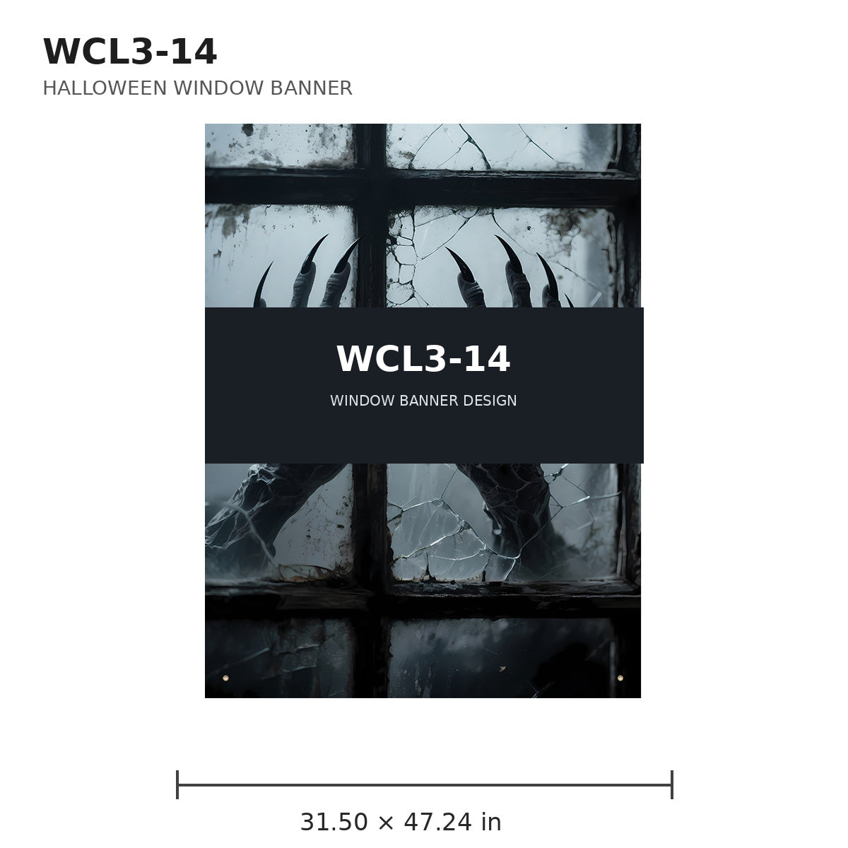 018 halloween window banner collection wcl3
