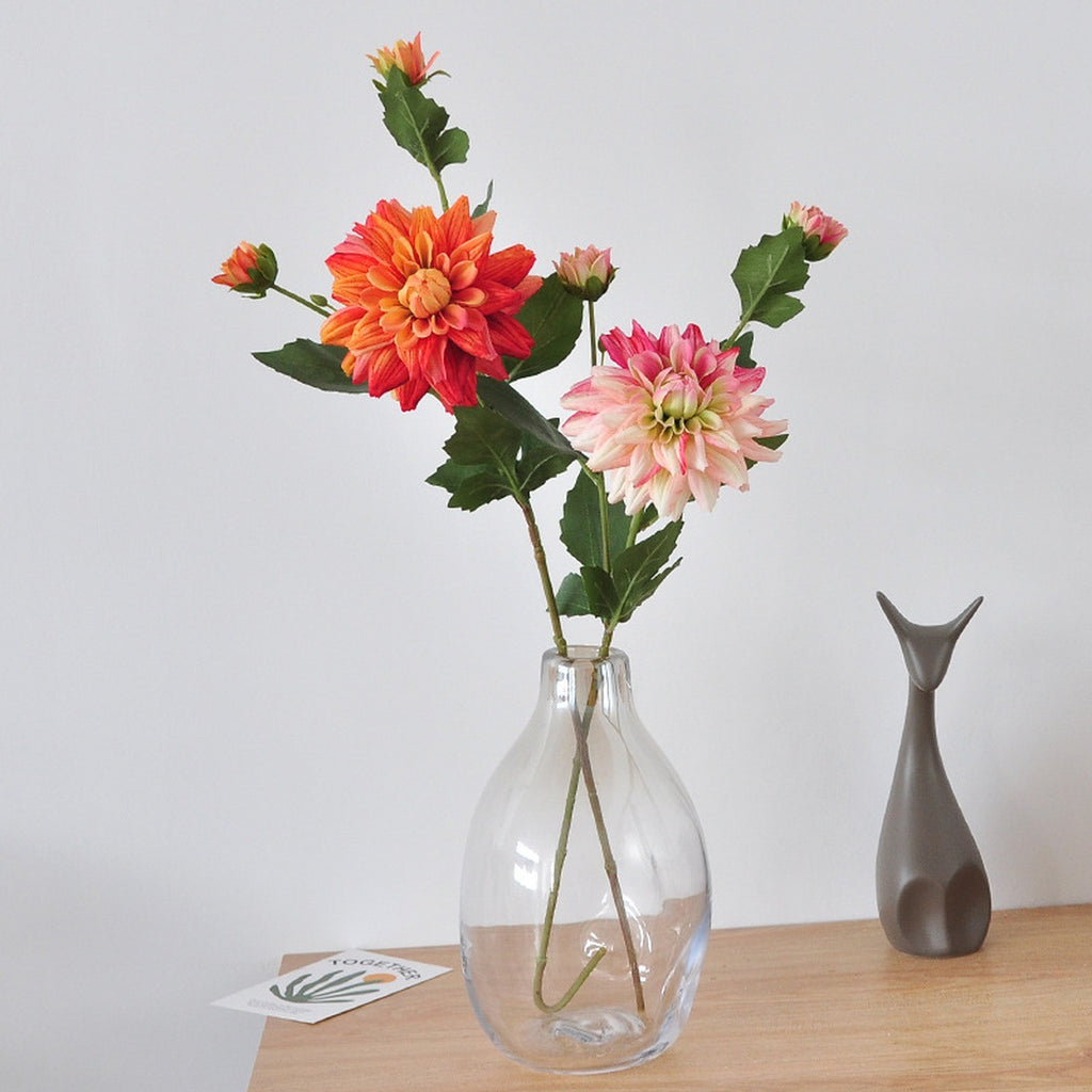 EVERIVELLE 25.6-Inch Artificial Dahlia Stem with Bud