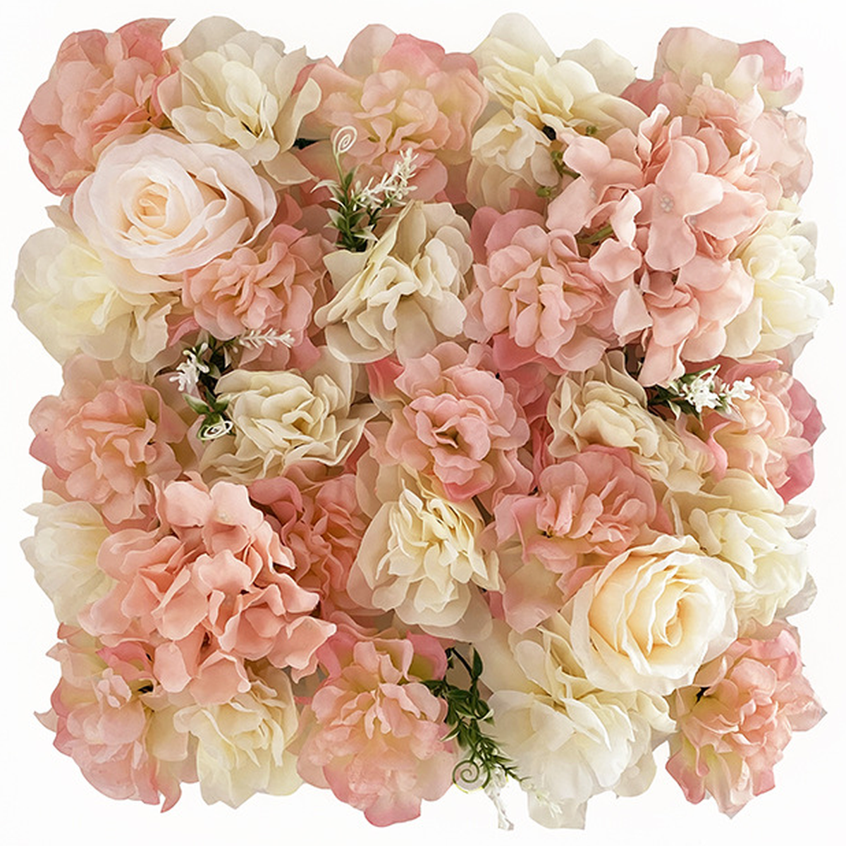 EVERIVELLE Artificial Rose & Hydrangea Flower Wall Panel
