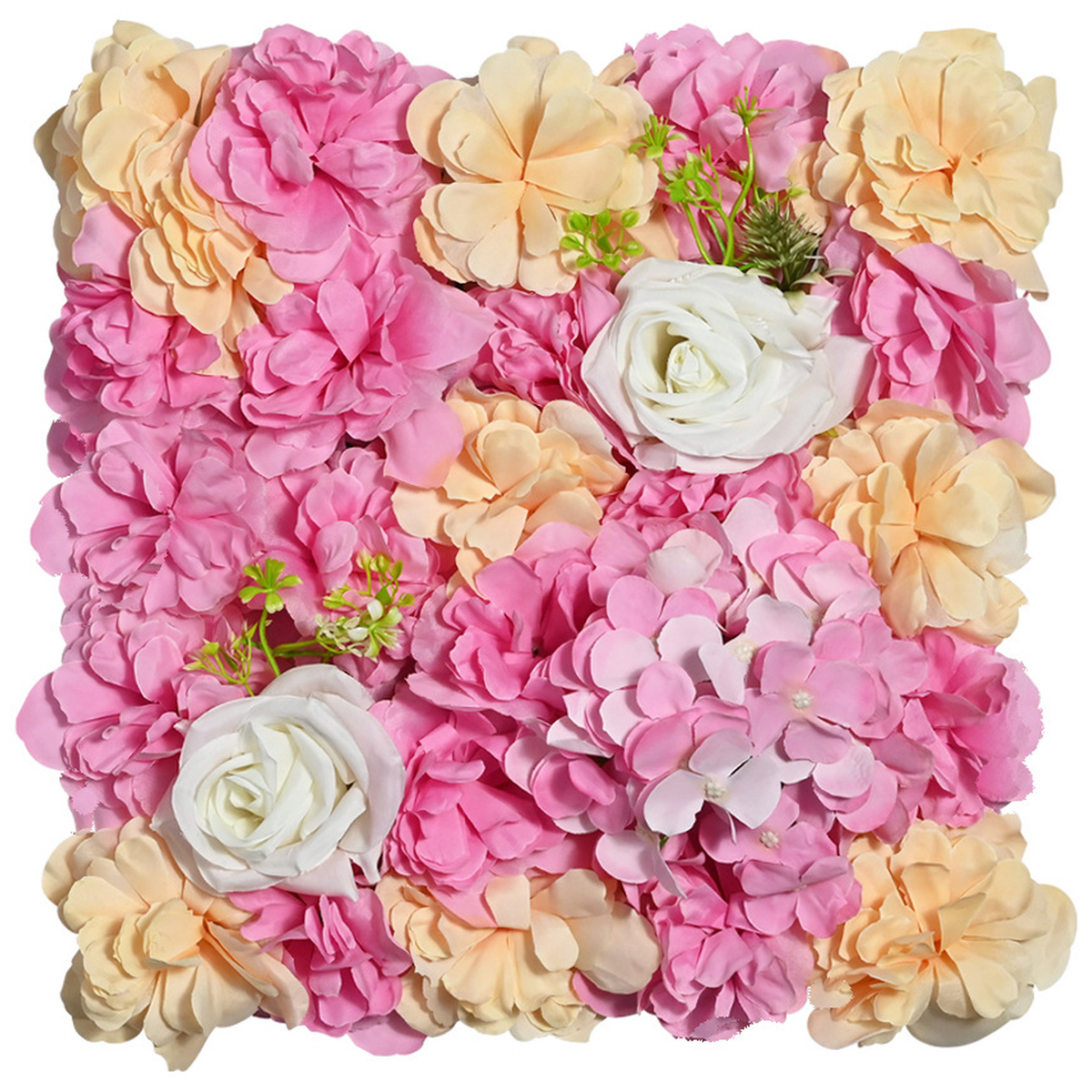 EVERIVELLE Artificial Rose & Hydrangea Flower Wall Panel