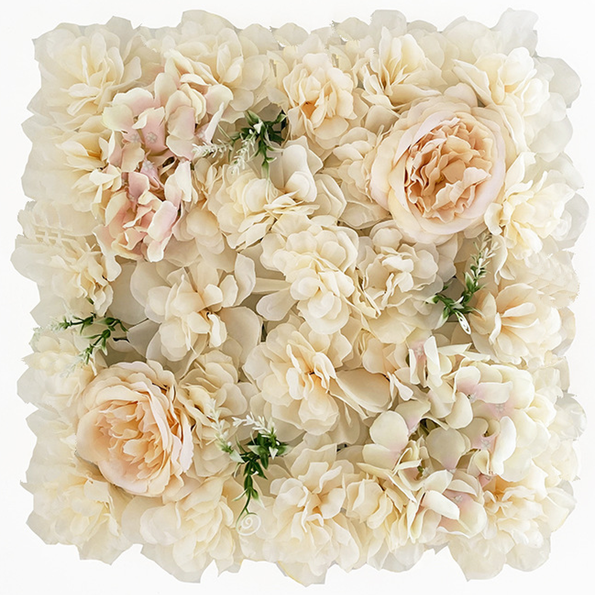 EVERIVELLE Artificial Rose & Hydrangea Flower Wall Panel