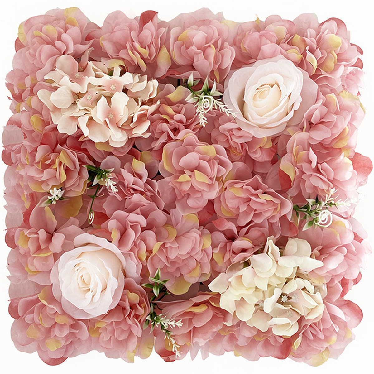 EVERIVELLE Artificial Rose & Hydrangea Flower Wall Panel