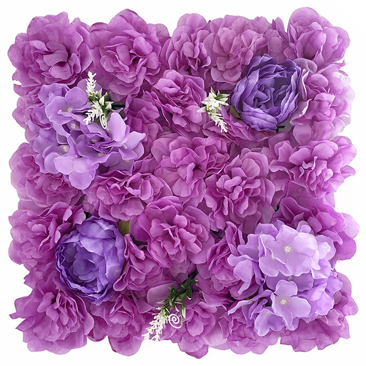 EVERIVELLE Artificial Rose & Hydrangea Flower Wall Panel