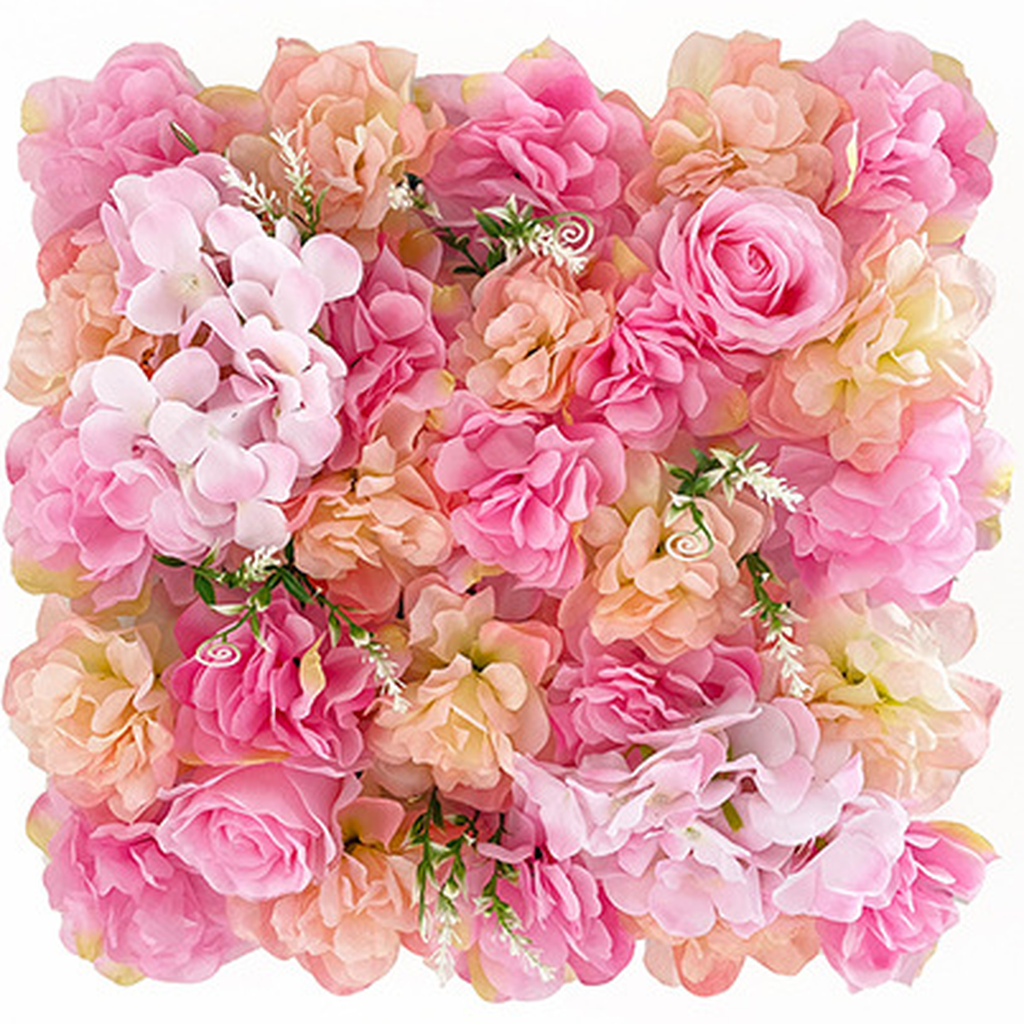 EVERIVELLE Artificial Rose & Hydrangea Flower Wall Panel