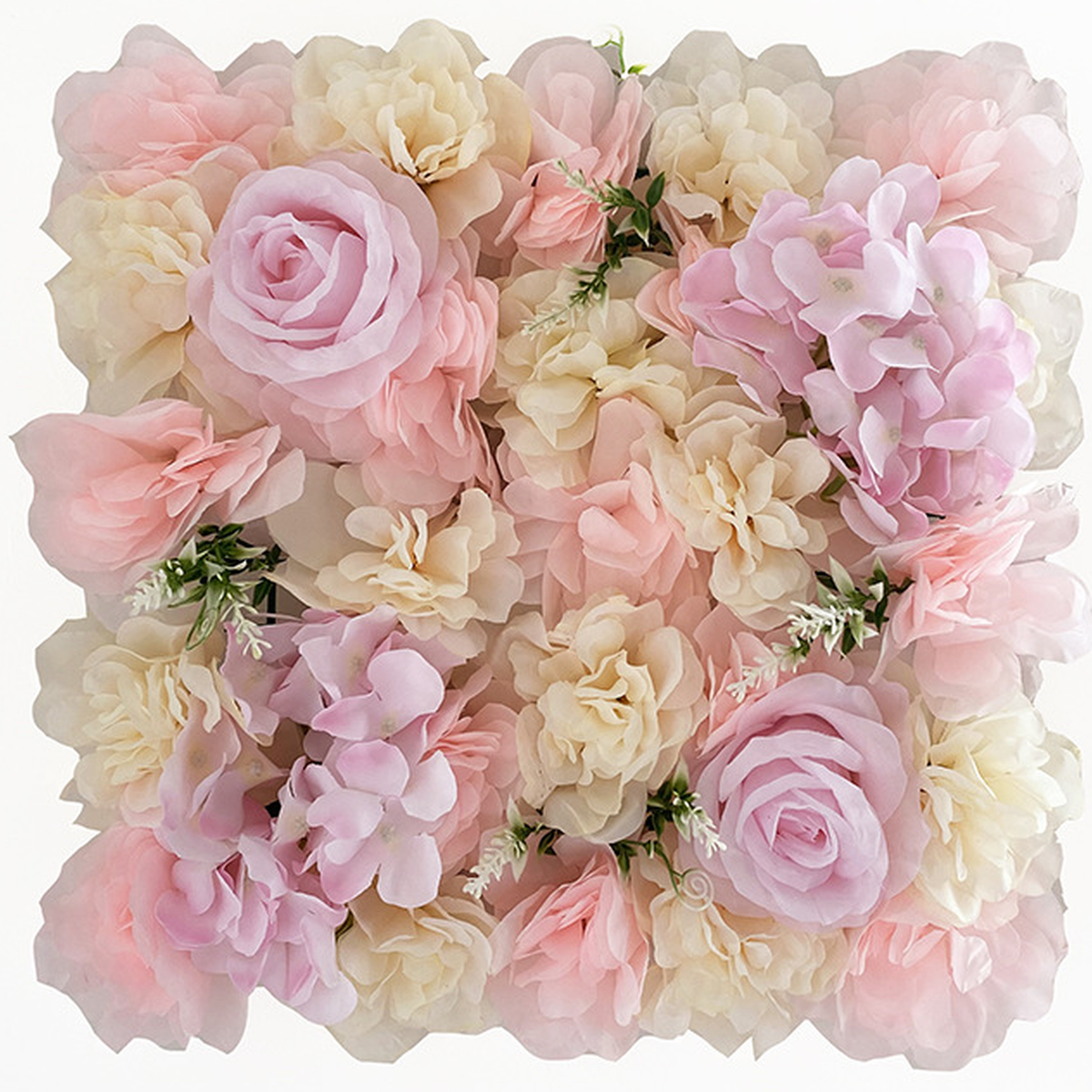 EVERIVELLE Artificial Rose & Hydrangea Flower Wall Panel