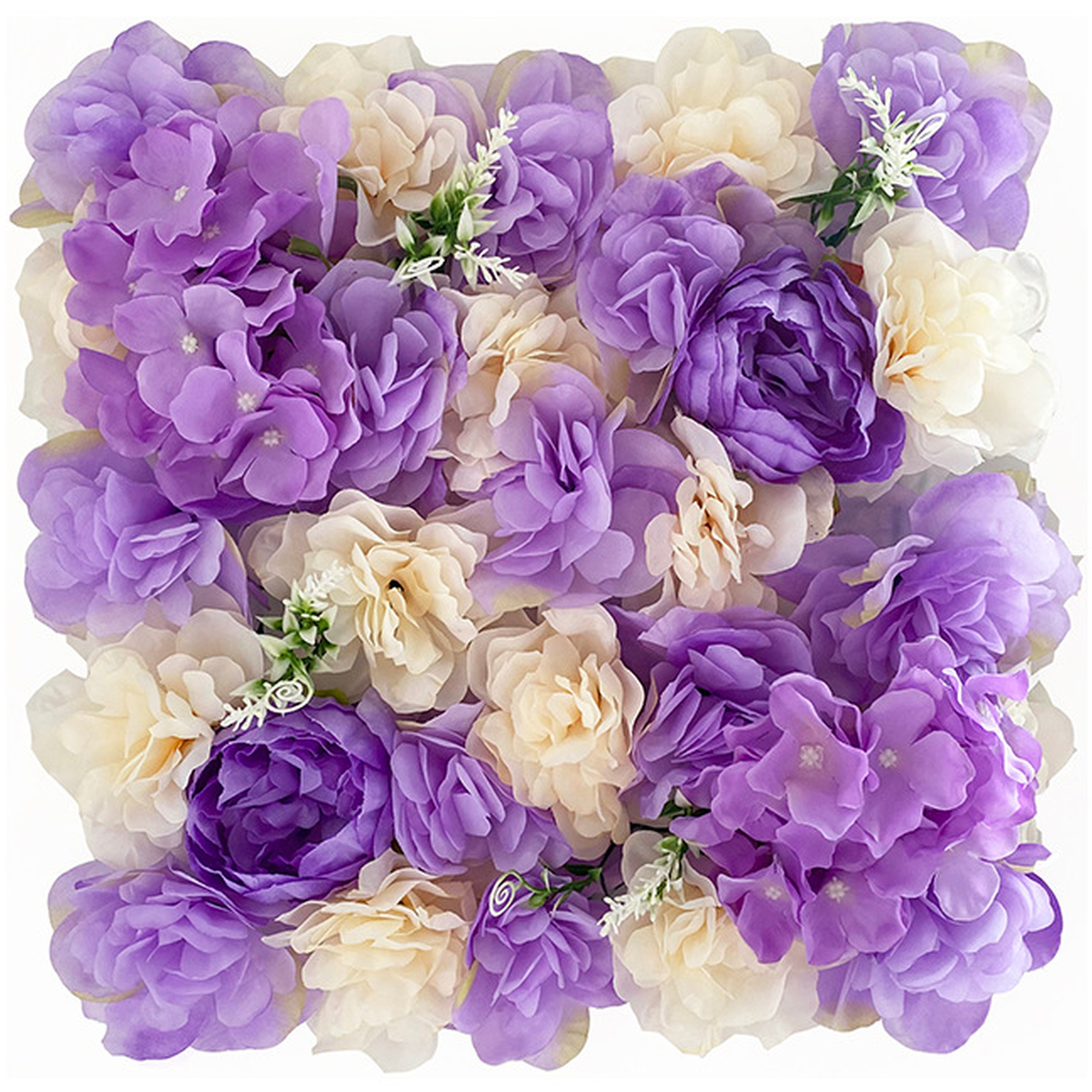 EVERIVELLE Artificial Rose & Hydrangea Flower Wall Panel