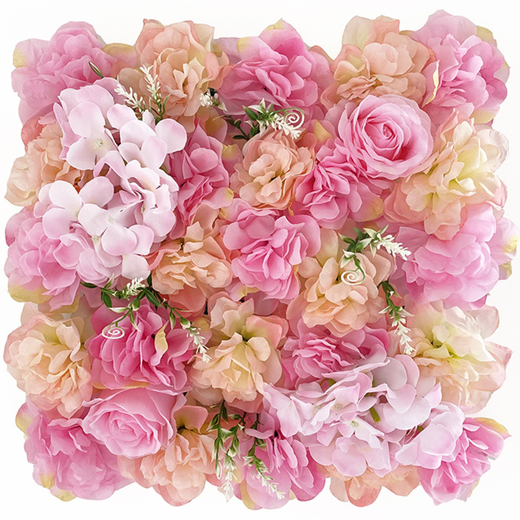 EVERIVELLE Artificial Rose & Hydrangea Flower Wall Panel