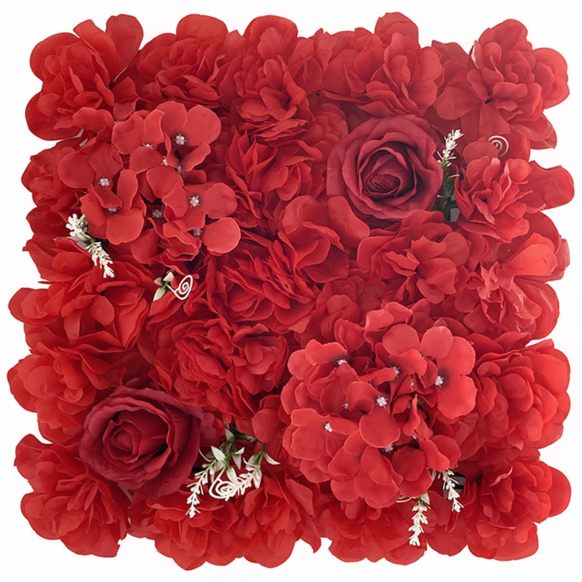 EVERIVELLE Artificial Rose & Hydrangea Flower Wall Panel