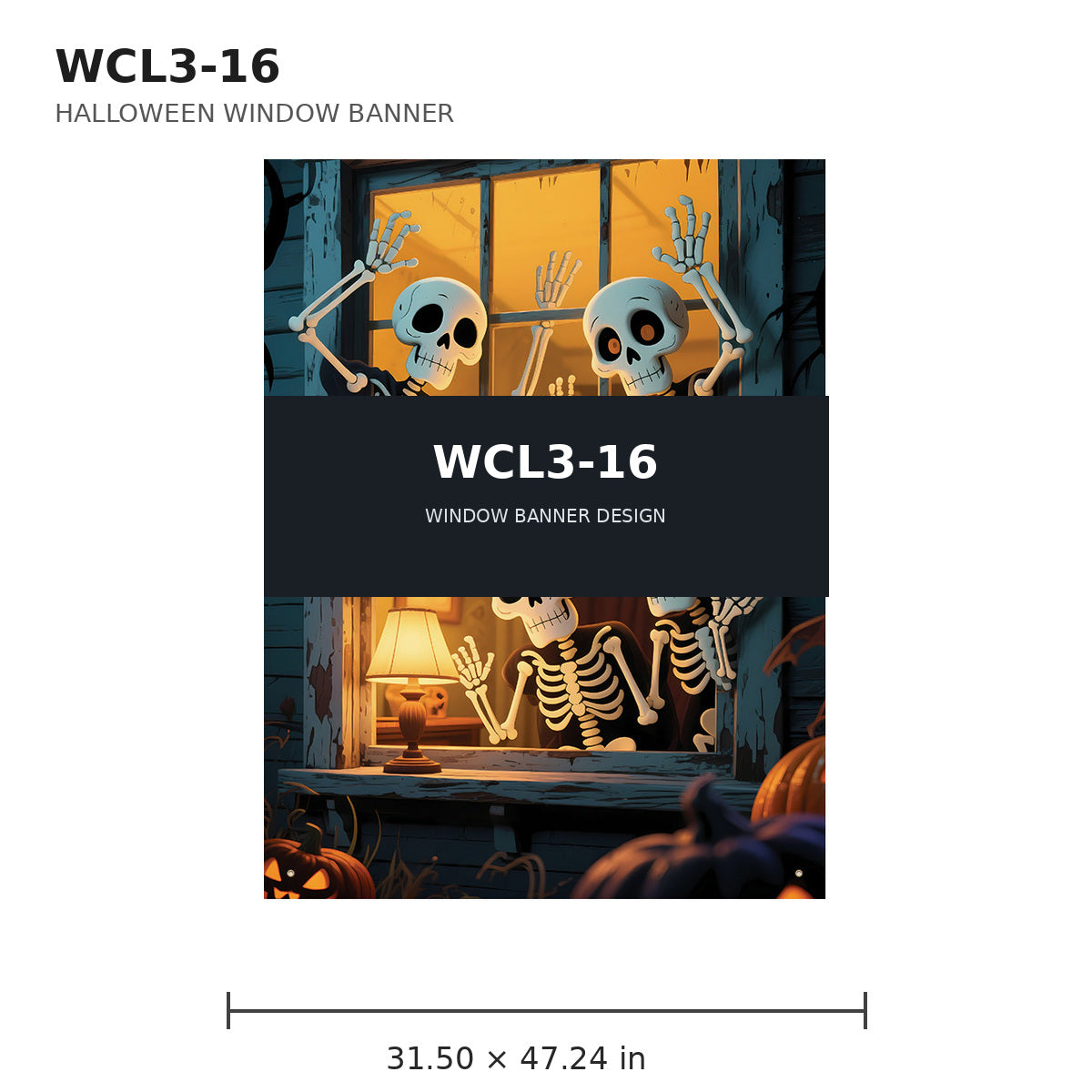 020 halloween window banner collection wcl3